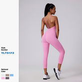 Brushed nude V-shaped beautiful back and buttocks lifting bodysuit