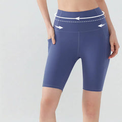 High-rise hip-lifting and double-pocketed cropped pants