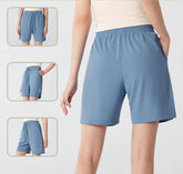 Loose casual drawstring waist cinched fitness quick-dry running shorts