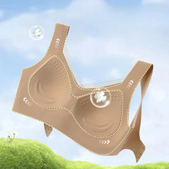Camellia seamless lifting comfortably gathered nude bra