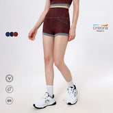 Imitation denim nude fast-drying high-waisted hip lifting slimming sports fitness shorts