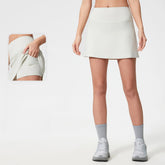 A high-waisted lined anti-walking women's lightweight and breathable tennis skirt