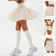 Flowing yoga pleated skirt