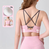 Contrasting playful kitten ears beautiful back running gym bra