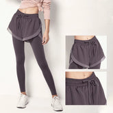Stretch slim fit fake two yoga yoga running gym pants