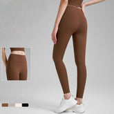 No embarrassment line high elastic peach butt thread yoga pants girl