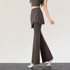 Fake two pairs of fart curtain drapes with a slightly raised wide-leg pants