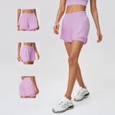 Quick-drying drawstring hip-covering sports shorts