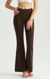 High Waisted Hip Lifting Nude Feel Antibacterial Shaping Bootcut Pants Yoga Flare Trousers