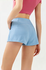 High-stretch ribbed yoga gym three-point pants