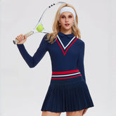 Lapel quick-drying fake two-piece sports fitness golf top