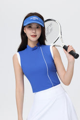 Golf sports paneled blue short sleeves
