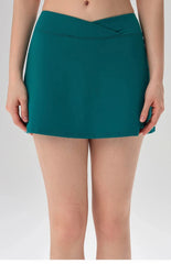 Anti-light fake two-piece tennis yoga skirt