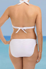 Plus Size Strappy Halter Bikini - Two Piece Set