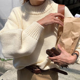 Casual Kintted Pullovers O Neck Solid Elegant Sweaters