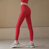 Nude high-waisted hip-lifting sports leggings