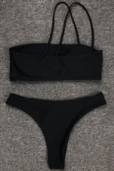 Brazilian Cut Strappy Bandeau Bikini - Two Piece Set