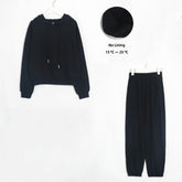 Basic Cotton Sweatshirts Sets Early Waist Pants Casual Suits Street Wear
