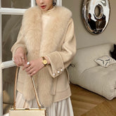 Cashmere Jacket with Natural Fox fur collar Overwear