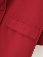 Casual Blazers Turndown Collar Long Sleeve Cotton