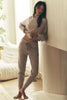 Casual Comfortable Short Waist Hooded Sweatshirt And Pant Two-piece Set