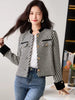 Casual Single Breasted Standard Long Sleeve Non Stretch Striped Blazer