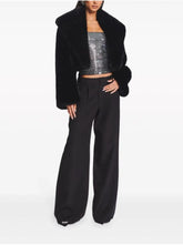 Causal Open Stitch Imitation Fur Lapel Long Sleeves Solid Color Versatile Coats
