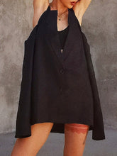 Chic Lapel Collar Cold Shoulder Blazer
