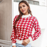 Chic Style Print Round Neck Knitwear
