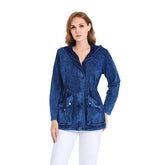 Denim Jacket High Flexibility Hoodie Cotton Knitted Jacket