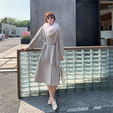 Double Sided Sewn Natural Cashmere Wool Coat