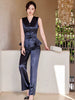 Elegant Single Breasted Business Blazers And Ankle-Length Pant 2 Piece Suit