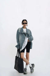 Elegant Turtleneck Single Breasted Full Sleeve Patchwork Jacket