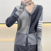 Fashion V-neck Cardigan Long Sleeves Sweater