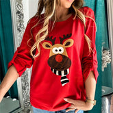 Fashion Xmas Reindeer Long Sleeve T-Shirt