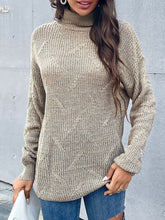 High Collar Long Sleeves Oversized Polyester Sweaters