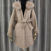 Luxury Oversized Real Fox Fur Hooded coats