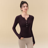 Slim and skin-friendly Pilates long sleeves