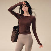 Fall and winter layered Pilates training two-piece set