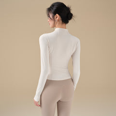 Fall/winter stand-up collar zippered slim jacket