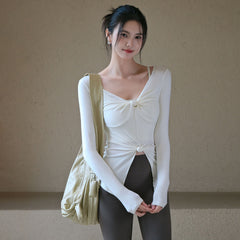 Autumn new high-elasticity breathable running sports T-shirt