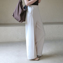 Fleece warm casual wide-leg pants