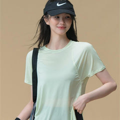 New loose yoga short-sleeved cover-up