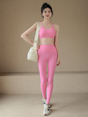 Bright dopamine slimming yoga tight trousers