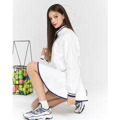Collegiate comfortable silky sports tennis jacket
