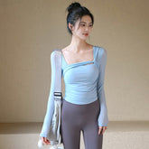 Comfortable and breathable long sleeves with chest pad mesh