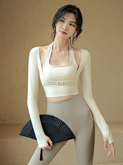 Tight with chest pad yoga long sleeves