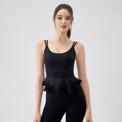 Airy patchwork lace yoga Pilates fitness bra
