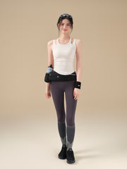 Beautiful Back Racerback Yoga Tank Top with Gathering & Wrapping Support