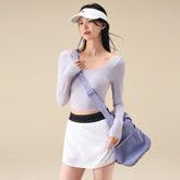 New sports long sleeve t-shirt yoga wear with chest pads